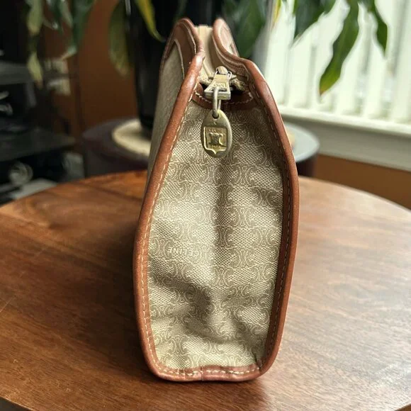 CELINE MACADAM Clutch Vintage Tan Taupe👝 - Picture 5 of 10